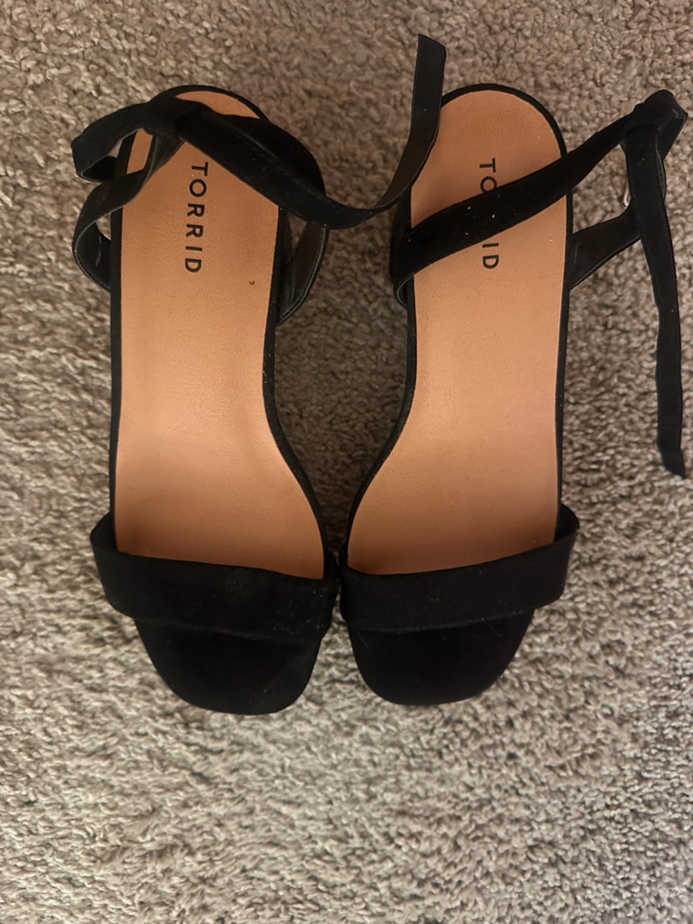 Classic Black Women's Open-Toe Ankle Strap Chunky Heels - 10W